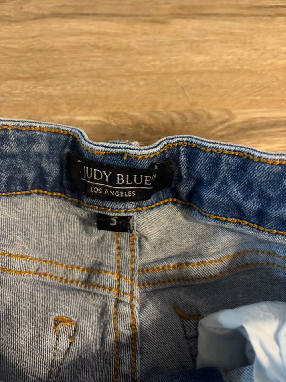 Judy Blue Light Wash Distressed Denim Shorts - Picture 2 of 4
